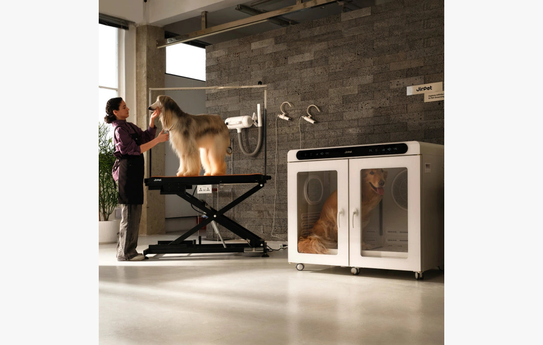 Jirpet pet drying cabin in a grooming salon