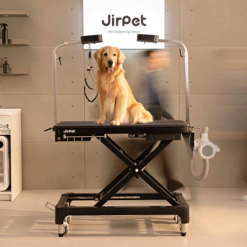 Jirpet Atlas Professional Electric Grooming Table with Adjustable Height & LED Arm