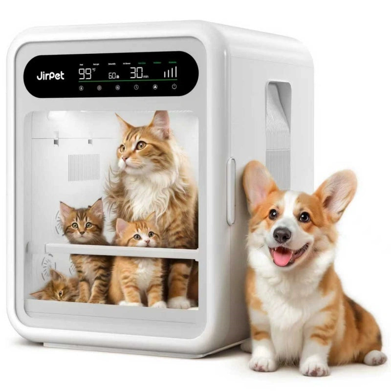 Jirpet F1 Professional Pet Dryer Cabinet for Small Dogs & Cats | Quiet Grooming Dryer