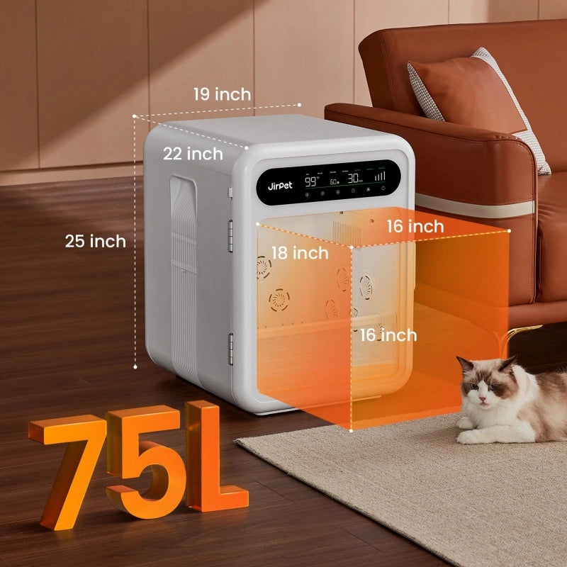 Jirpet F1 Professional Pet Dryer Cabinet for Small Dogs & Cats | Quiet Grooming Dryer