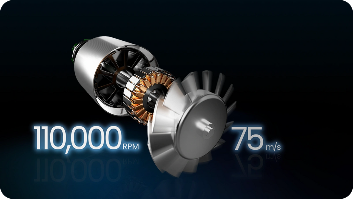 Powerful Motor, Surging Airflow