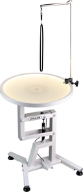 Hydraulic 360° Rotating Pet Grooming Table with Tabletop Light - Jirpet Revolve360