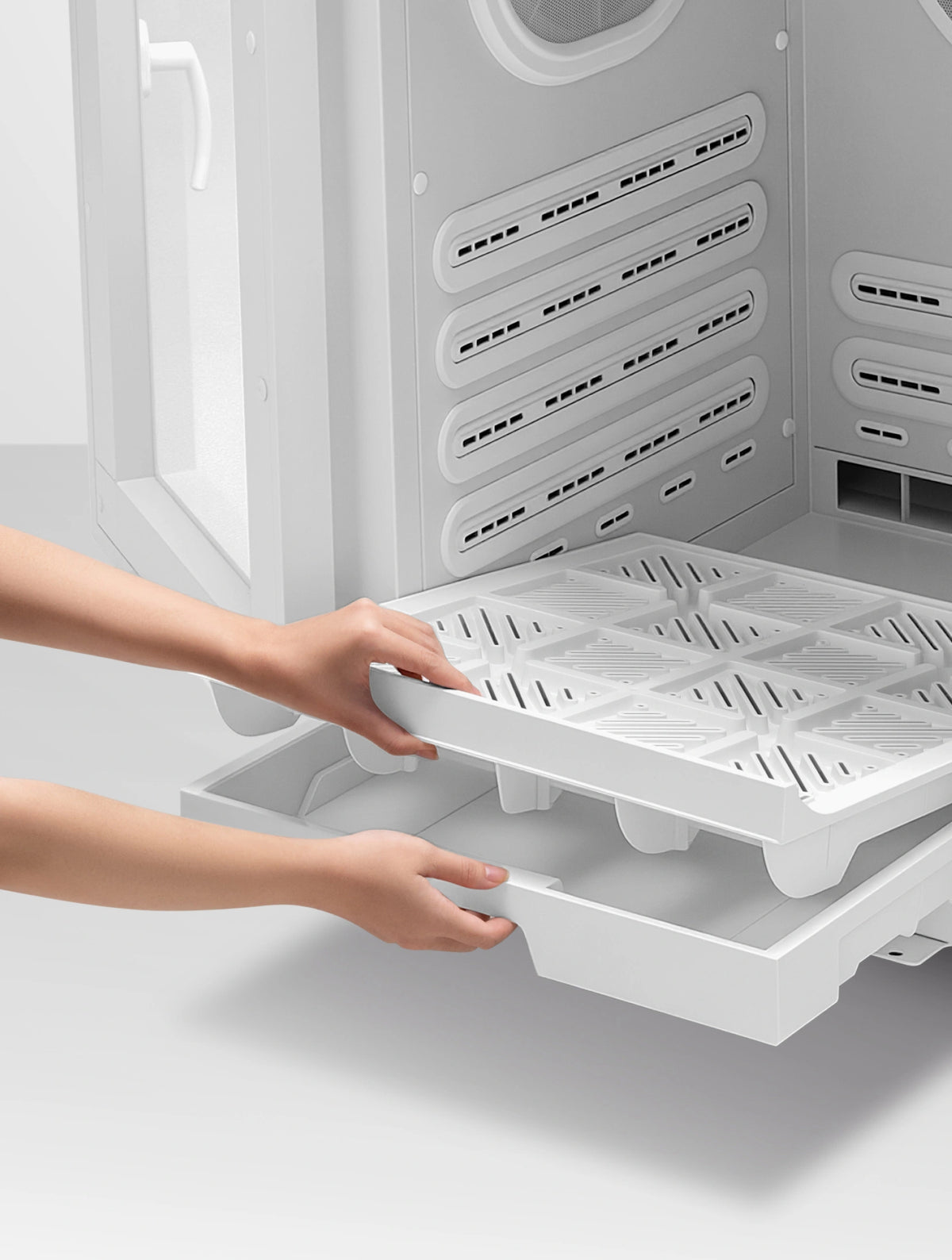 2. Detach the Double-Layer Tray